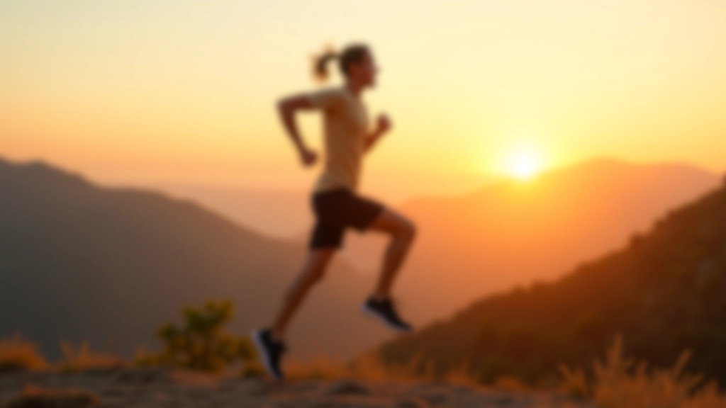 Persona che salta in aria su uno sfondo di montagne, silhouette al tramonto